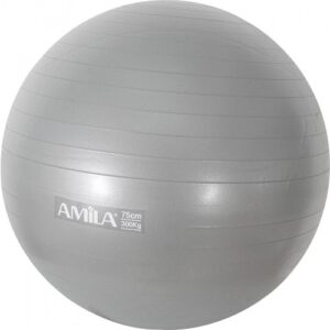 μπάλα γυμναστικής amila 75 cm γκρι 1800 gr -48425-